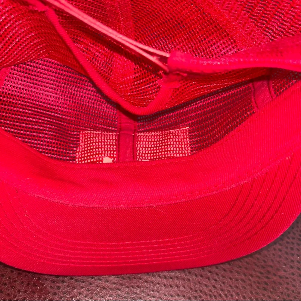 Vintage Full Mesh MoorMan's Patch Hat Red K-Brand Snapback Cap USA Made-IA - Picture 3 of 3